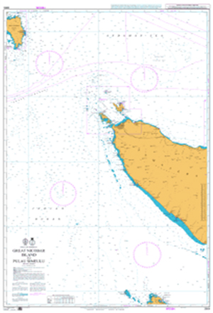 3904 - India and Indonesia Great Nicobar Island and Pulau Simeulu