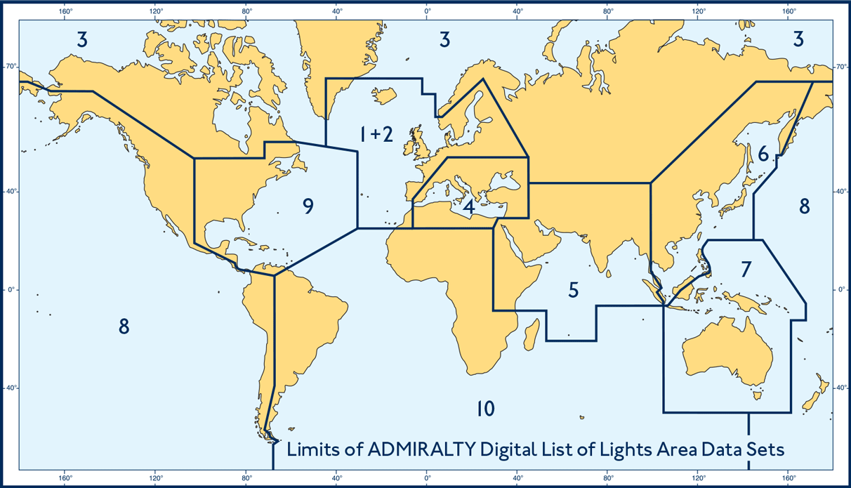 Admiralty Digital List of Lights Area 1 &amp; 2 Northern Europe and Baltic