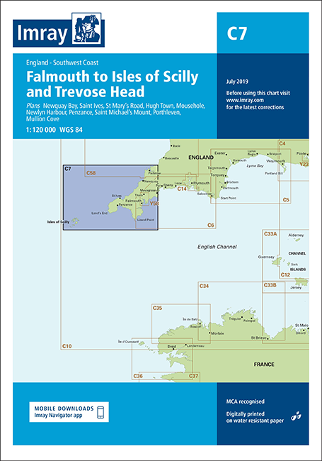 Imray C7 Falmouth to Isles of Scilly and Trevose Head