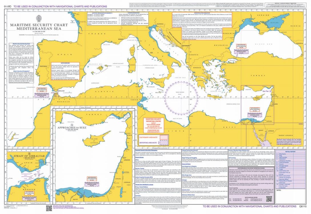 Q6110 - Maritime Security Chart Mediterranean Sea