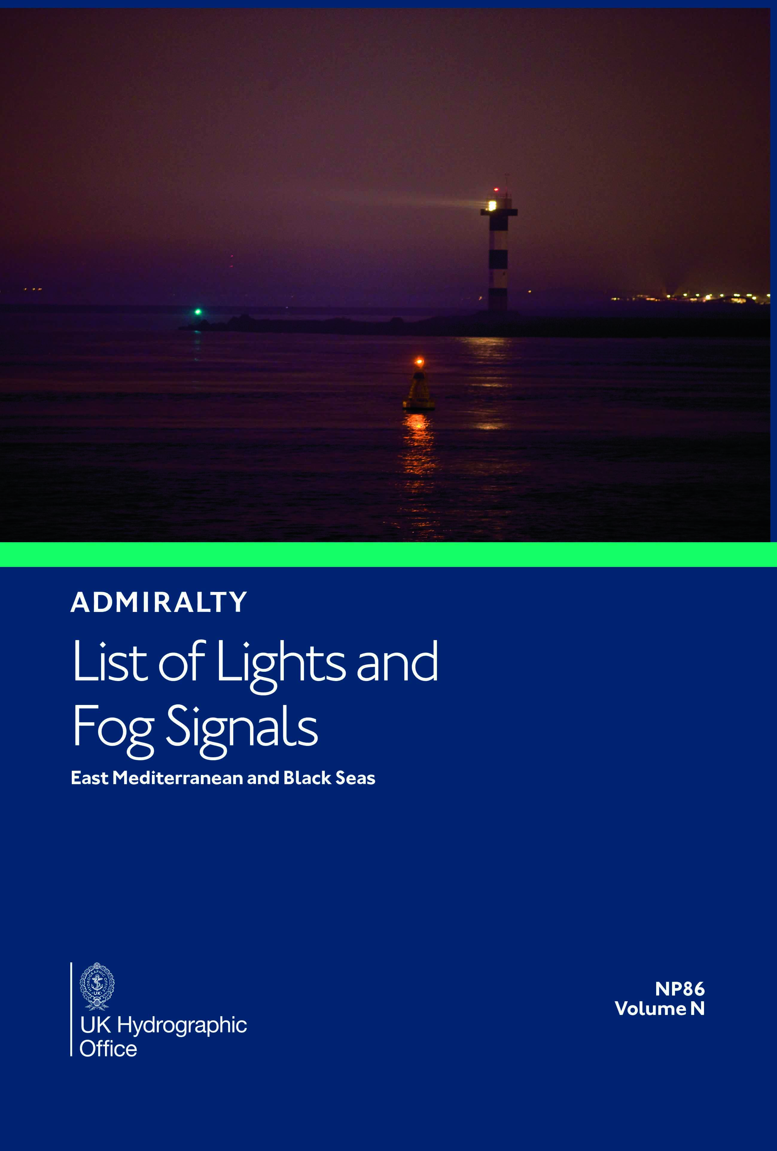NP86 Admiralty List of Lights and Fog Signals Volume N