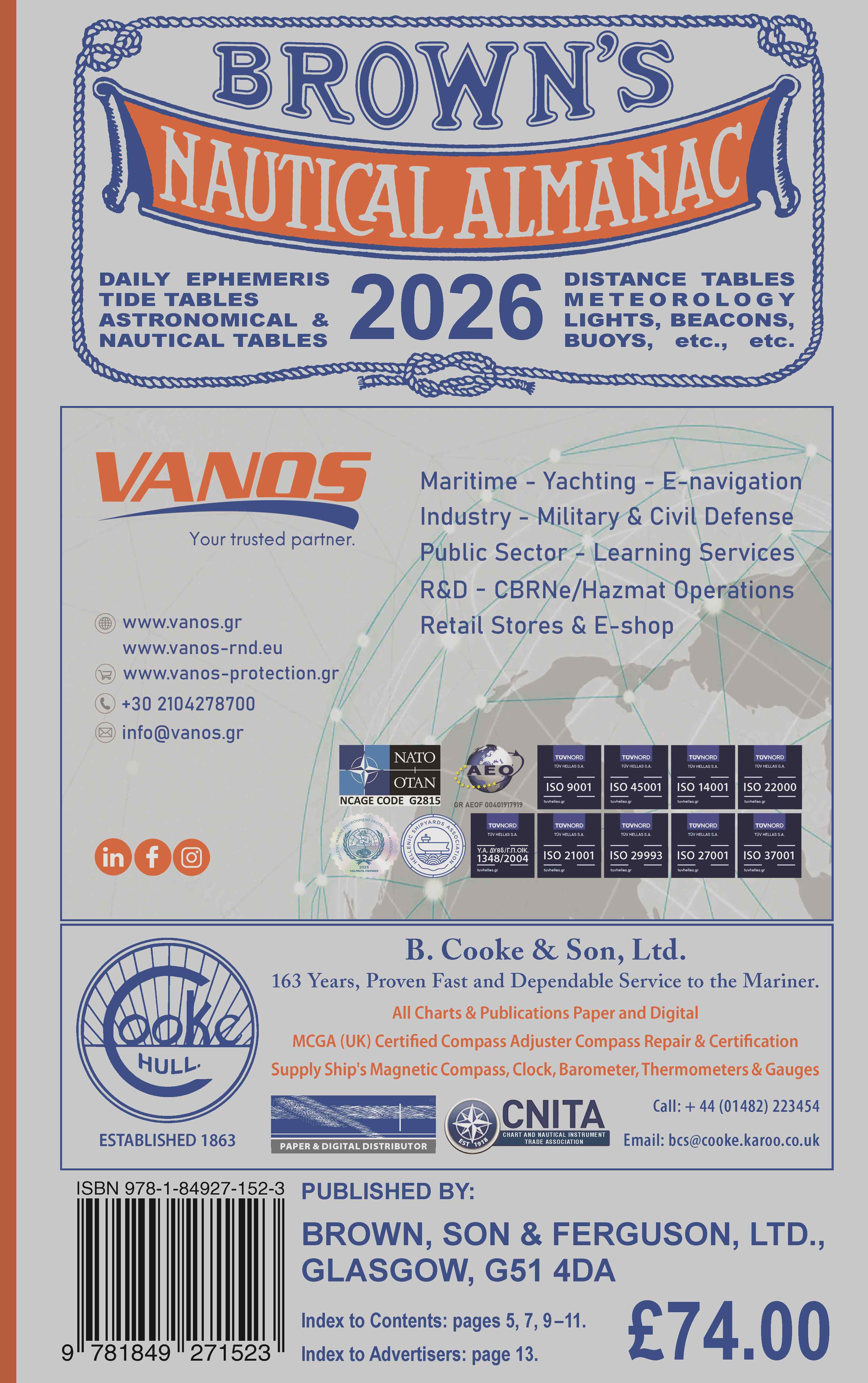 Brown's Nautical Almanac 2026 Edition